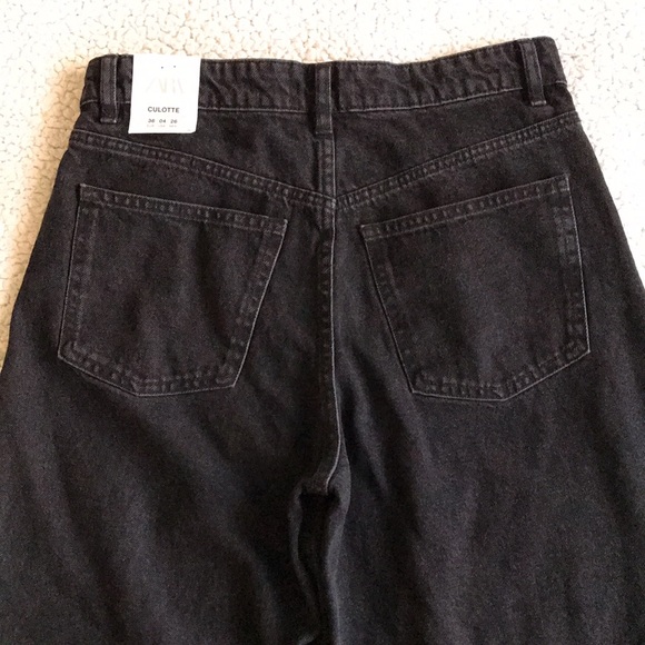 Zara denim culotte jeans 4 New - Picture 13 of 16